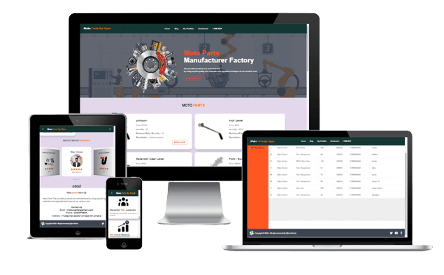 Moto Parts (Manufacturer Website) project preview